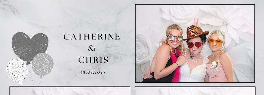 customised picture template for a wedding photo booth