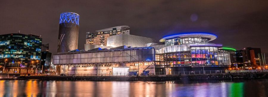 salford keys at night on new years eve