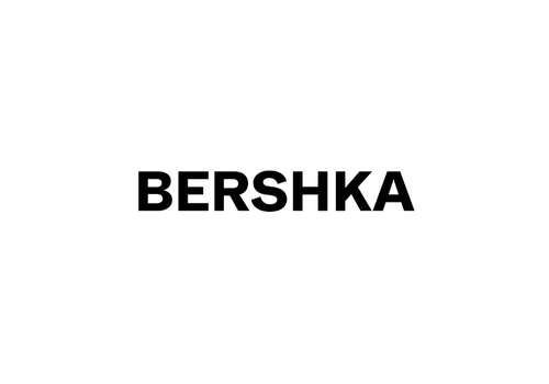 black and white bershka logo
