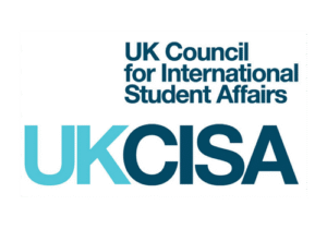 blue and light blue ukcisa logo