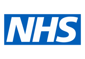 blue and white national health service (nhs) logo
