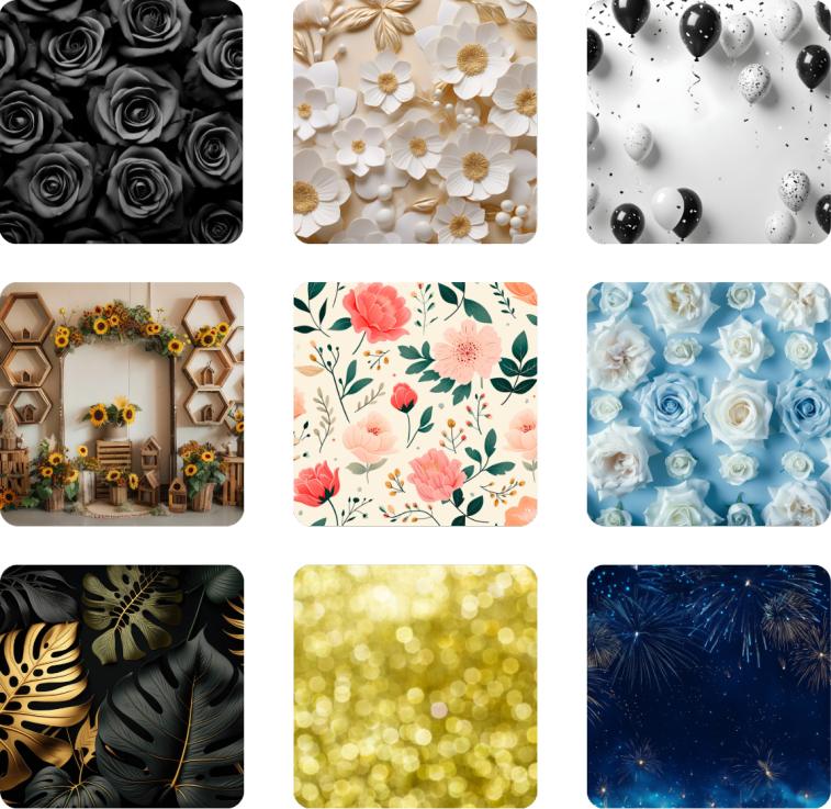 eight square shaped stoke on trent photography backdrops