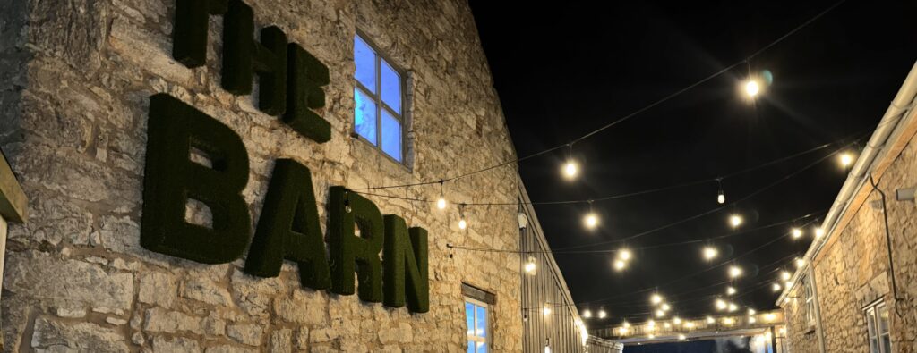 entrance to The Barn at Faenol Fawr