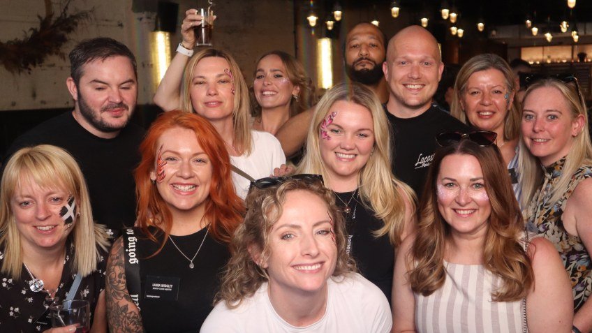 staff from homeprotect taking a picture at The Mowbry in Sheffield